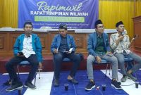 IPNU Jawa Barat dalam Rapat Pimpinan Wilayah di Gedung Korps Pegawai Republik Indonesia Kabupaten Bandung, Rabu (30/03/2022).