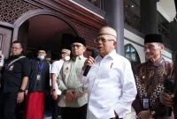 Wakil Presiden Ma’ruf Amin memberikan keterangan kepada wartawan di Gorontalo, Jumat (14/4/2023). ANTARA/HO-BPMI Setwapres