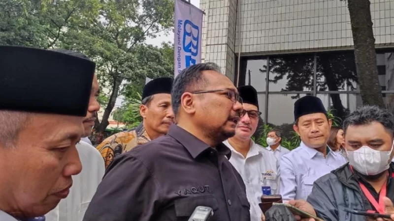 Ketua Umum PP. GP Ansor saat peresmian Posko Mudik Banser-NU Online